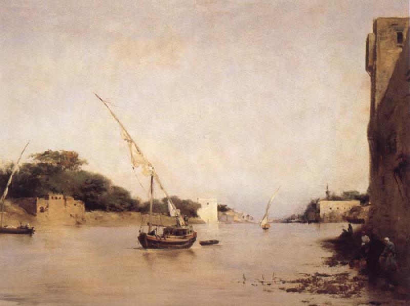 Eugene Fromentin View of the Nile oil painting image